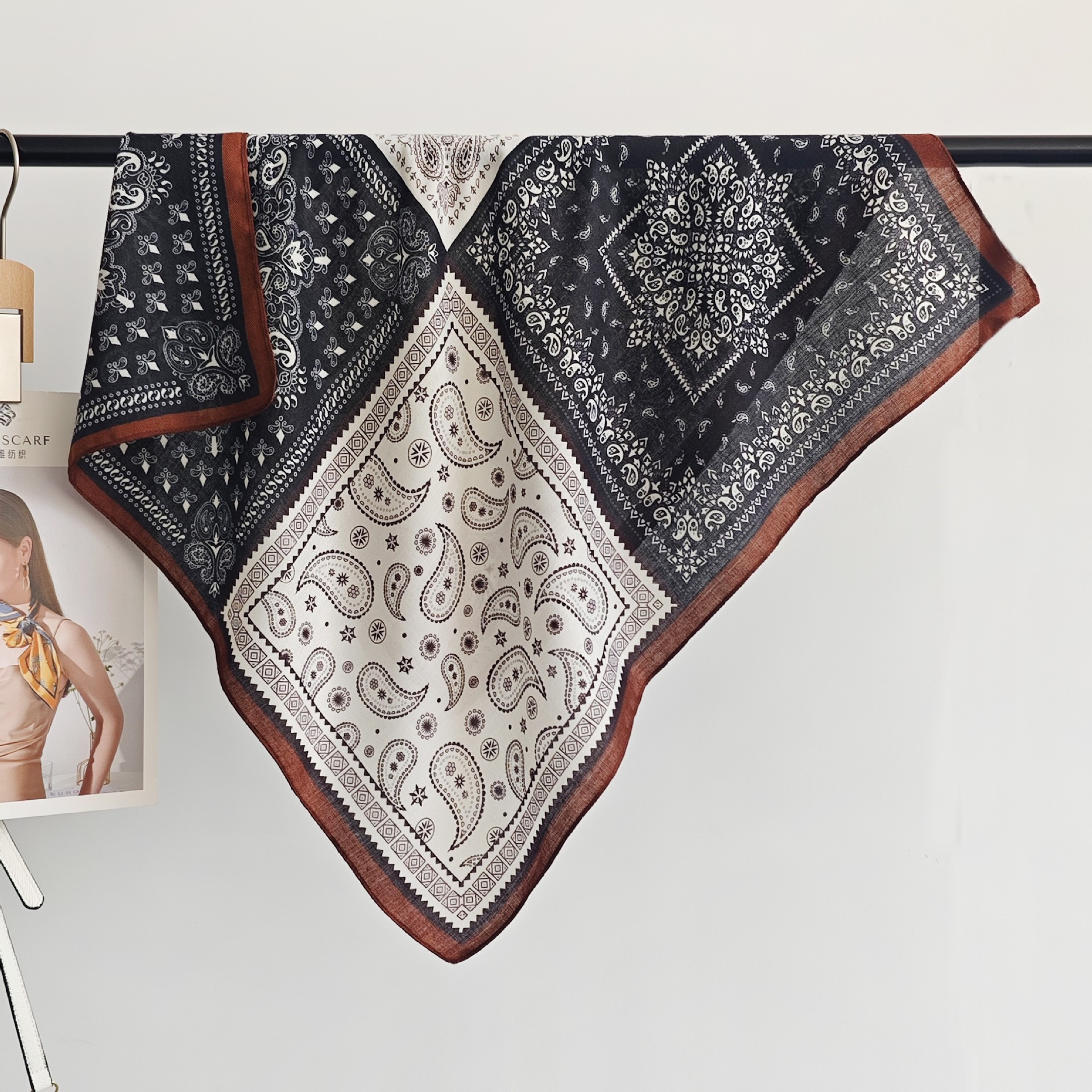 2025春夏新款百搭款68cm中方巾