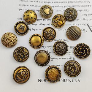 复古金属纽扣小香古金英伦风做旧扣子西装外套大衣装饰学院风高档