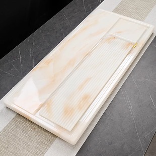 玉石茶盘2025新款家用简约轻奢现代高级感大理石茶台客厅石材茶盘