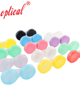 隐形眼镜双联盒多色糖果伴侣盒配镜网红储存收纳跨境