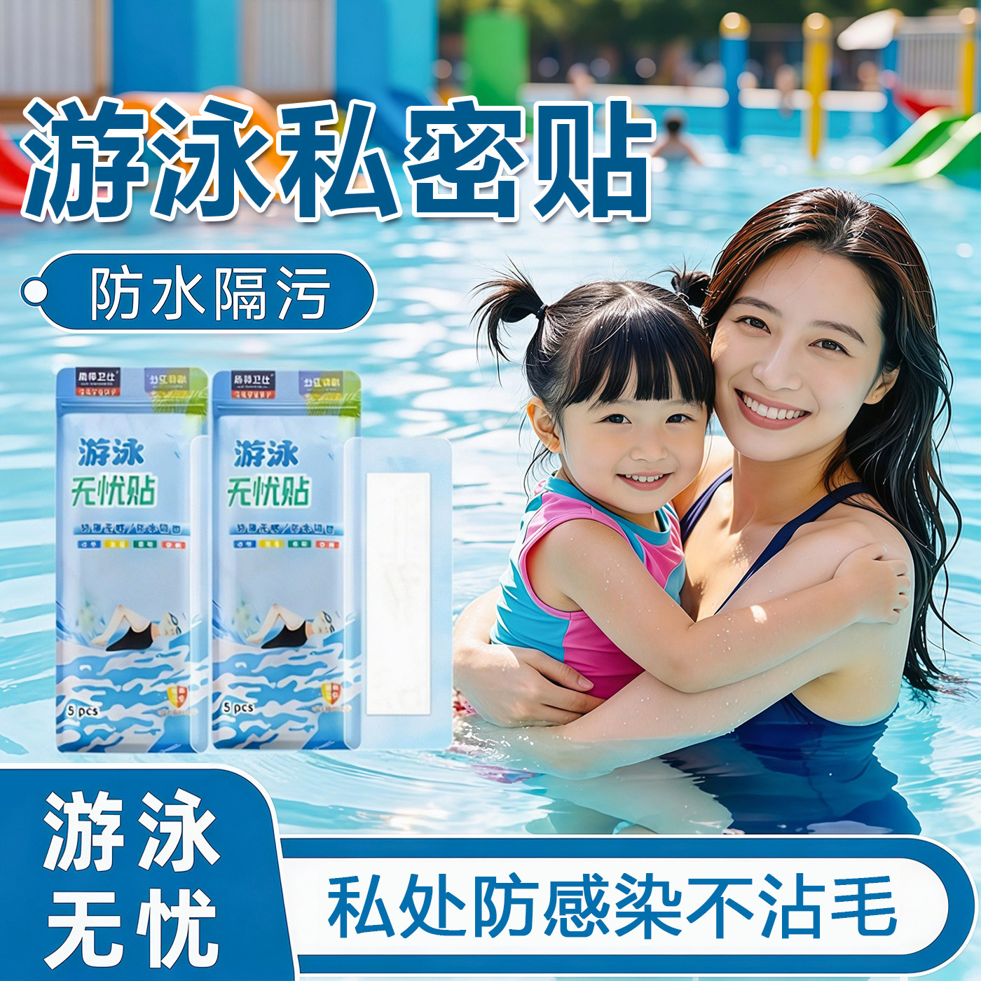 女性游泳私密防水防感染防护贴