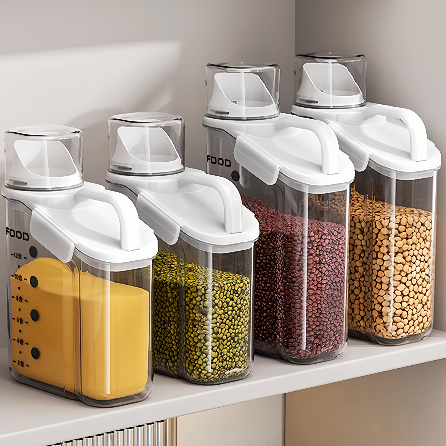 杂粮收纳盒家用五谷粮食储物罐米桶厨房食品储存装豆子塑料密封罐