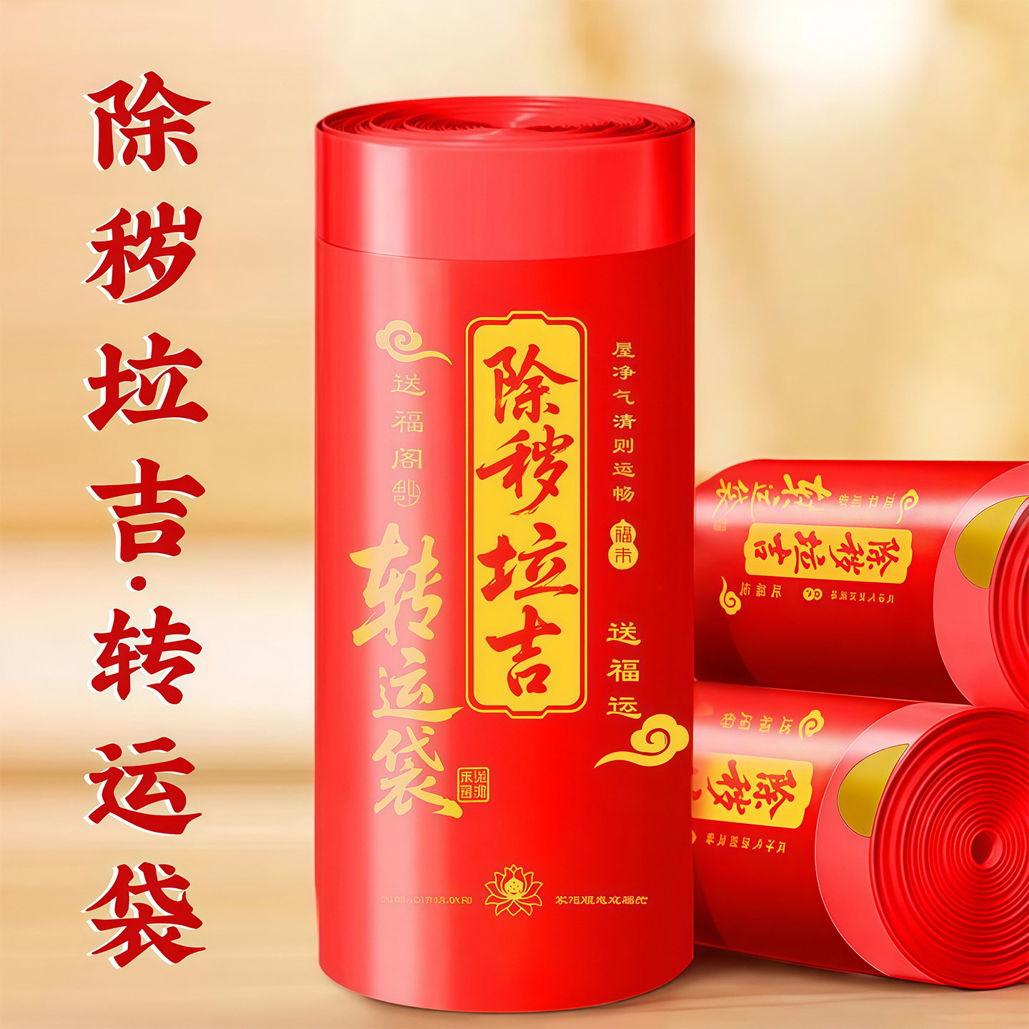 加厚抽绳免撕垃圾袋厨房提绳式
