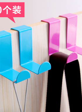 不锈钢S型Z型挂钩门后柜门上无痕厨房宿舍上铺床门背式免打孔衣钩