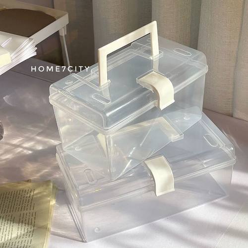 透明手提收纳盒大容量防尘中大号