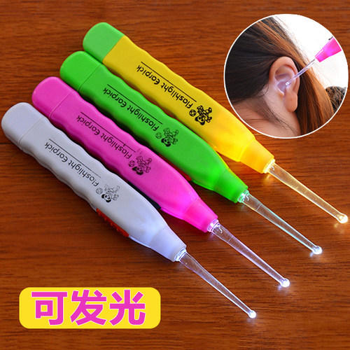 发光挖耳勺儿童掏耳神器宝宝挖耳朵采耳屎工具套装掏耳勺带灯成人