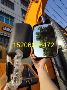 新源轮式挖掘机75-8-9挖机倒车镜杆镜子反光镜后视镜片观后镜配件