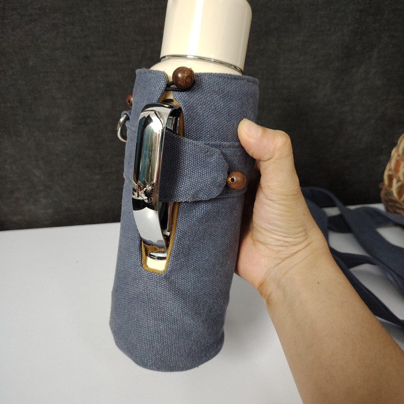 传家壶迷你595M保护套斜挎帆布包轻便简洁环保收纳袋背带杯套挂包,餐饮具,杯套,淘宝优惠券,粉丝福利购,淘宝优惠卷