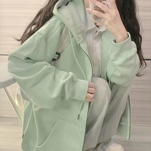 山东即墨卫衣春日莫兰迪色穿搭开春bm外套女款 显瘦外套 2025新款