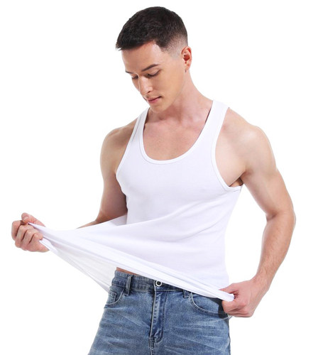 男士全棉罗纹棉背心汗衫轻盈