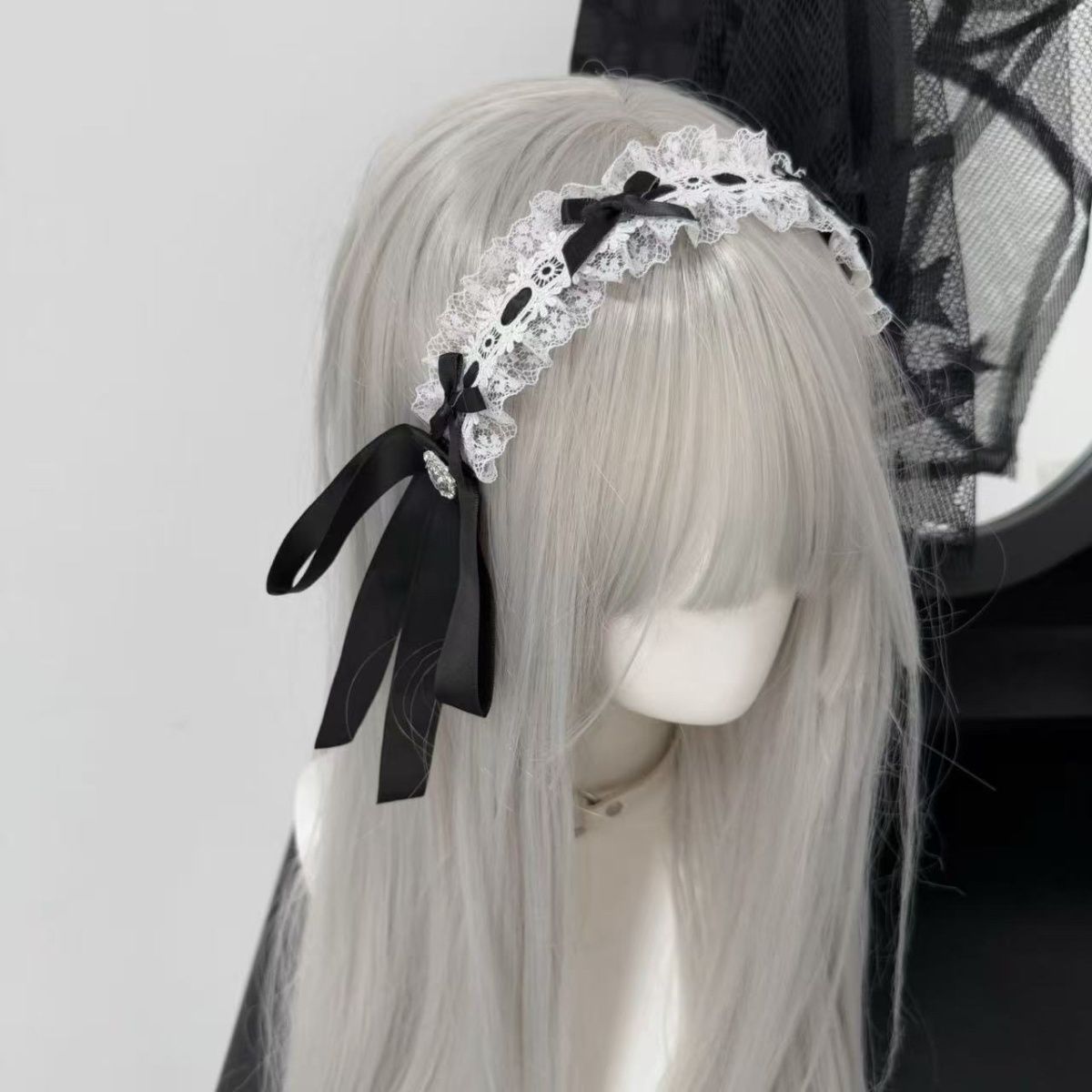 Lolita可爱水钻爱心蝴蝶结项圈