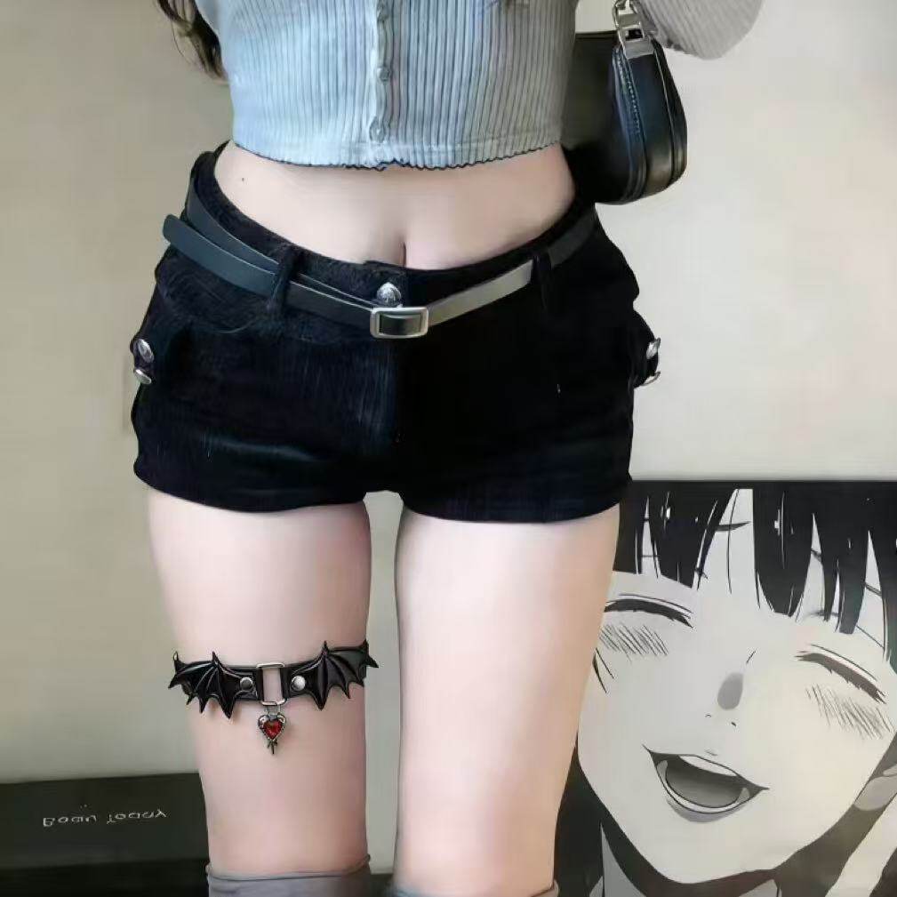 暗黑哥特洛丽塔蝙蝠翅膀大腿环