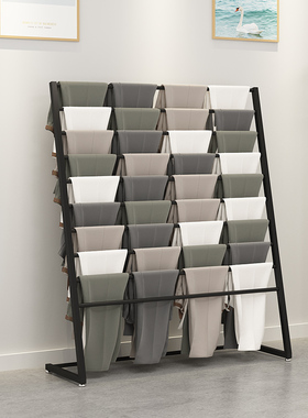 围巾架子丝巾展示架黑色靠墙包装纸披肩轻奢金色壁挂布料毛巾陈列