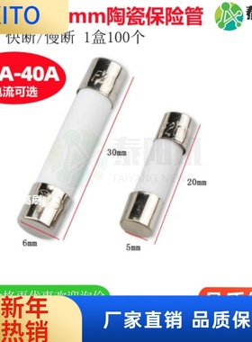 (10pcs)5x20 6*30mm 陶瓷保险丝管F0.1A0.2A1234568102030A安 熔