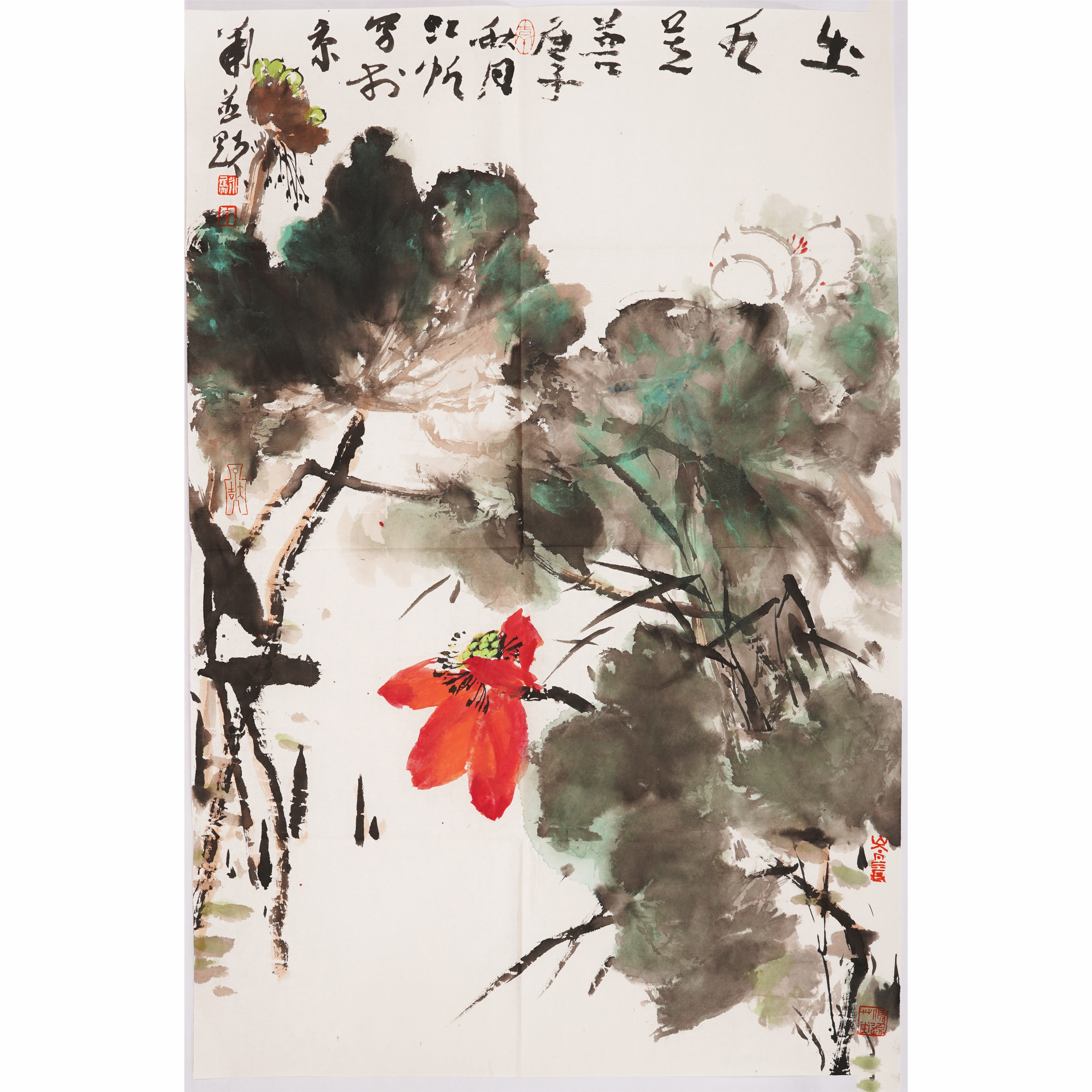 国画水墨花鸟卧室装饰画四尺开三中国字画中美协张永兵真迹0101