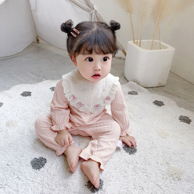 纯棉连体衣爬服女婴春秋