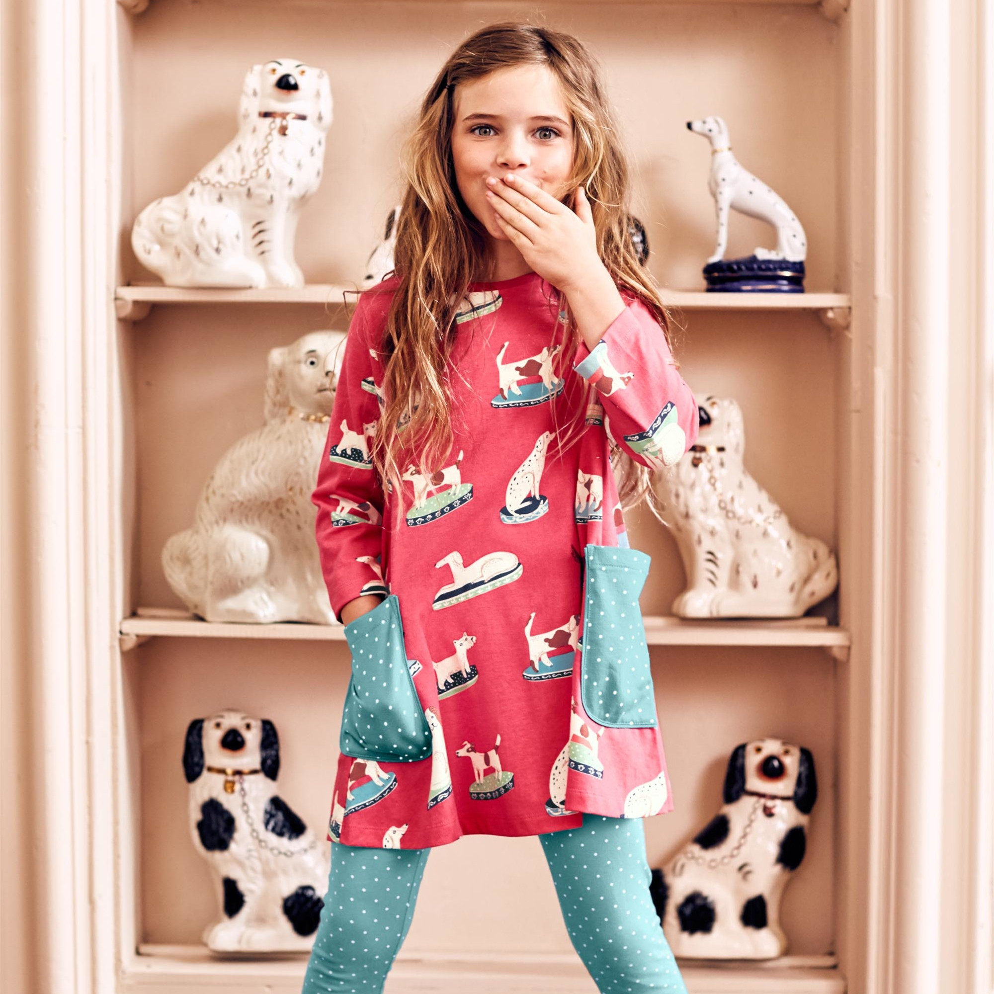 特价春秋季女童长袖连衣裙纯棉欧美外贸童装宝宝口袋T恤裙公主裙