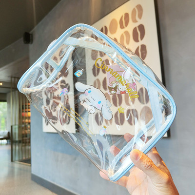 伊藤家卡通三丽鸥凯蒂猫透明包库洛米化妆收纳包美乐蒂防水包