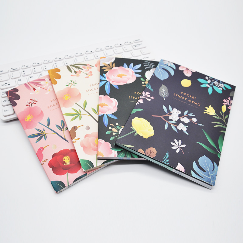 diy小清新花草自粘可撕留言n次贴