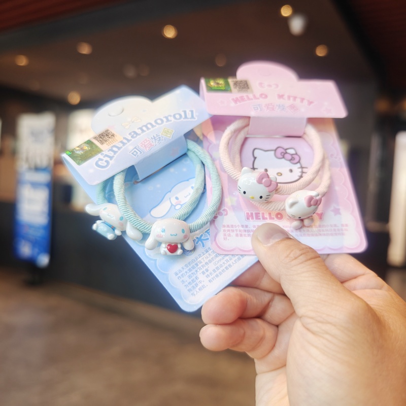 伊藤屋正版授权三丽鸥玉桂狗美乐蒂凯蒂猫发圈可爱立体公仔发绳