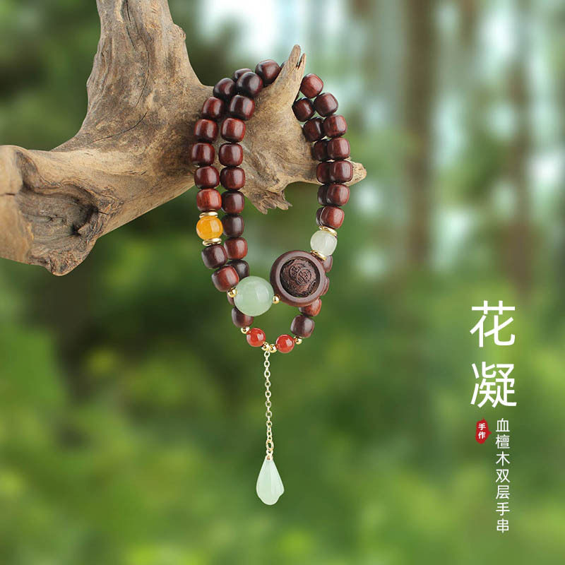 新中式复古民族风双圈手串女