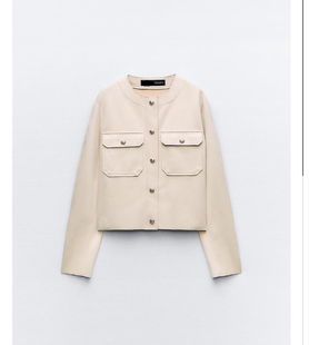 3046 女装 036绒面质感效果短款 夹克外套 743 ZA家 3046036 新款