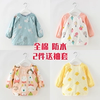 Детский демисезонный слюнявчик, водонепроницаемый лонгслив, фартук, сзади на завязках