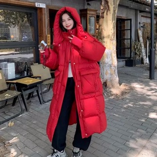 大被子加厚羽绒服女中长款 过膝厚韩系小个子外套 2025冬季