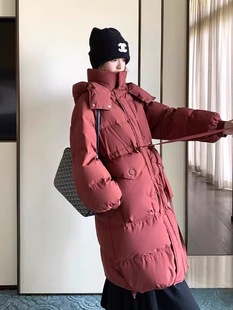 手套款 过膝厚款 白鸭绒外套 羽绒服女中长款 2025新款