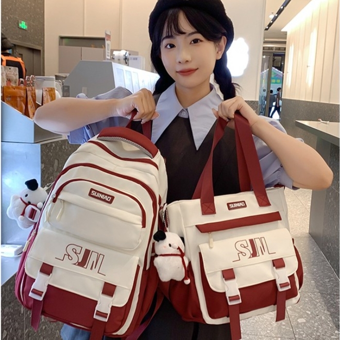 书包女生小学生大容量韩版双肩包减负护脊初中生高中大学生背包女