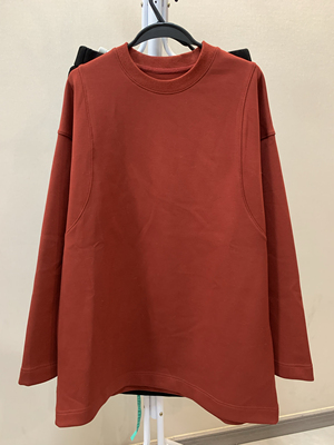 欧货931冬季新款圆领后背字母小标显瘦中长款加绒慵懒风卫衣女ins