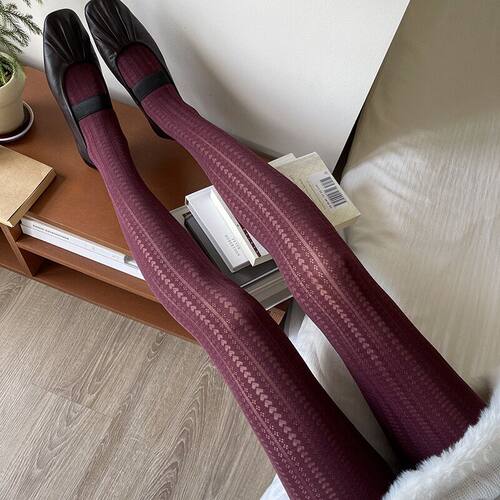 复古安可拉红唯美爱心丝袜千禧年y2k辣妹显瘦时髦弹力打底连裤袜