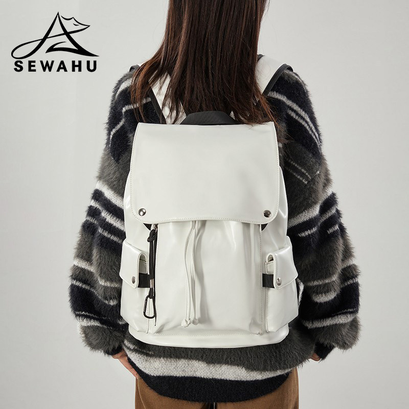 男女户外双肩包大容量旅行背包2026新款皮质通勤电脑包大学生书包