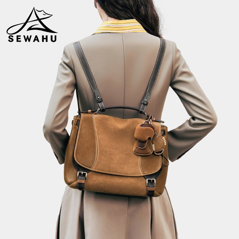 2026新款大容量双肩包女通勤旅行背包女士小众时尚单肩斜挎手提包