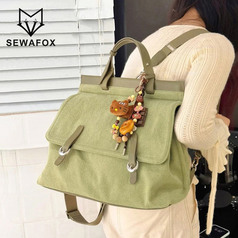 SEWAFOX双肩包女大学生通勤背包图片