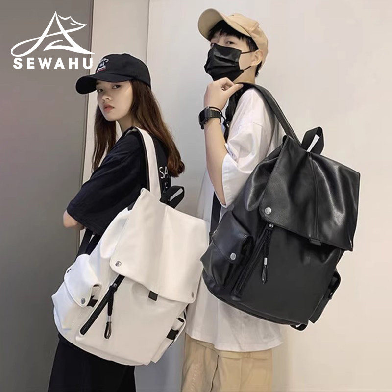 小众皮质双肩包男女大容量商务旅行背包男士2025新款通勤电脑书包