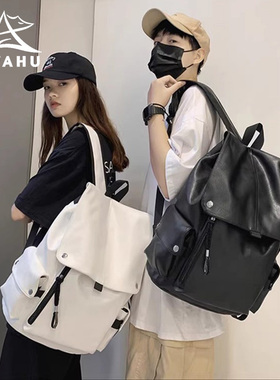 小众皮质双肩包男女大容量商务旅行背包男士2025新款通勤电脑书包