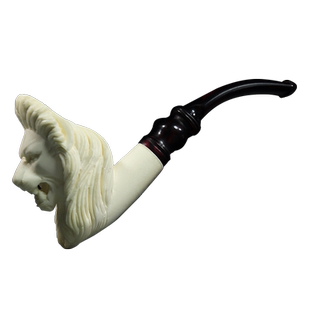 土耳其海泡石烟烟嘴3MM拔插式榫头烟嘴原石雕刻狮王HP366