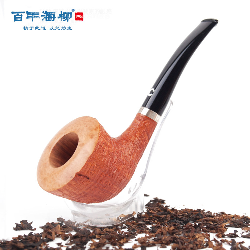 男士礼品 品牌皇冠cc石楠木烟斗品牌直斗烟丝专用烟具j22