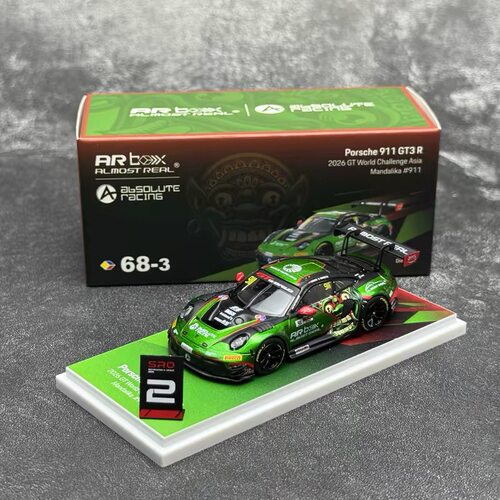 ARBOX  AR 1:64 保时捷911 GT3 R 巴龙 曼达利卡站 合金汽车模型