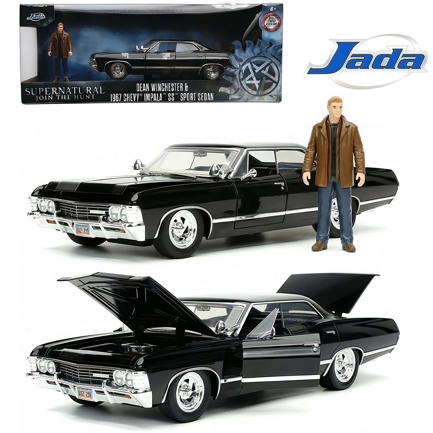 Jada邪恶力量1967雪佛兰Impala SS合金车模汽车.模型 含人偶 1:24