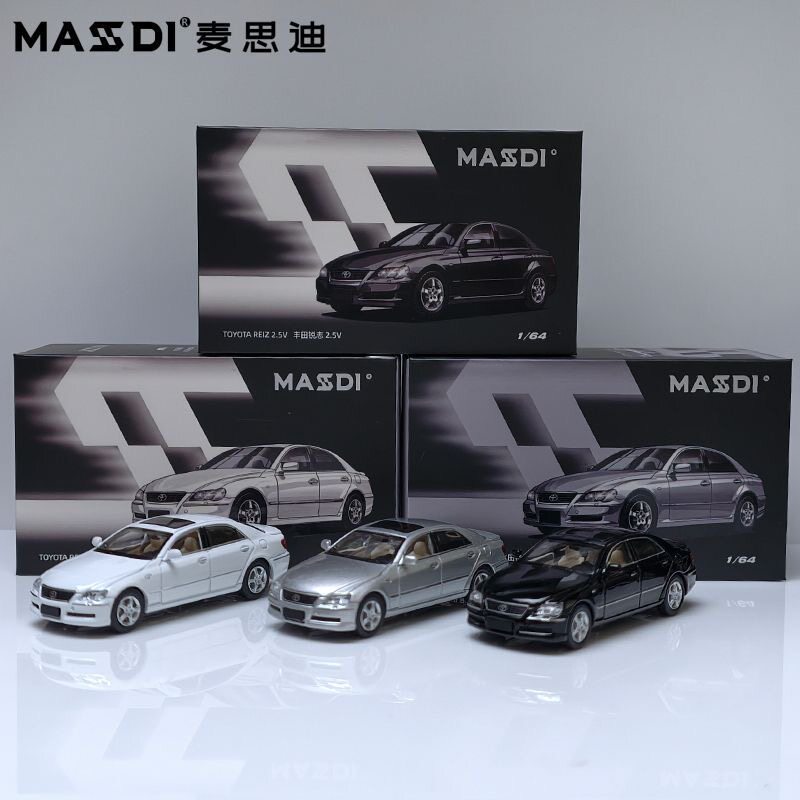 新品麦思迪1/64丰田锐志合金汽车模型玩具收藏合金底胶胎独立件