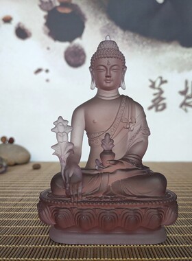 琉璃药师佛光如来佛三宝佛摆件