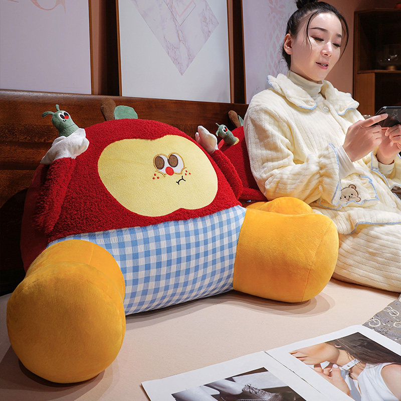 可爱苹果床头靠垫软包靠背沙发客厅座椅抱枕腰部支撑护腰靠枕新款,居家布艺,床头靠垫,淘宝优惠券,粉丝福利购,淘宝优惠卷