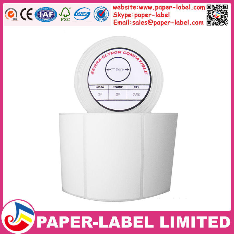 斑马gk888t打印机标签热敏纸不干胶3x2英寸 750张条码纸定制