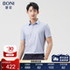 BONI 男GP369B81B 衬衫 堡尼2023春夏新品 商务格纹衬衣丝棉混纺短袖