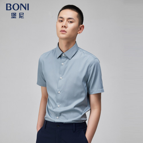 夏季短袖衬衫BONI/堡尼
