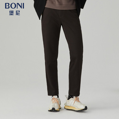 BONI/堡尼秋冬新品商务裤装混纺修身休闲裤时尚牛仔长裤KO632A41B