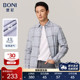 堡尼2023春夏新品 商务络纹修身 衬衣纤维长袖 BONI 衬衫 男GP245251B