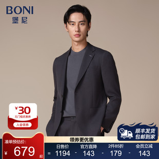 BONI/堡尼春夏新品西服便装商务休闲西装羊毛修身西裤男QS682101B